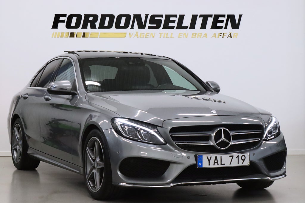 Mercedes-Benz C 200 AMG Panorama B-kamera Skinn Keyless V-hjul 184hk